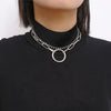 Gold color Chain layered necklace hip hop style подвеска на шею мужские цепочки Punk Design женские украшения gothic jewelry