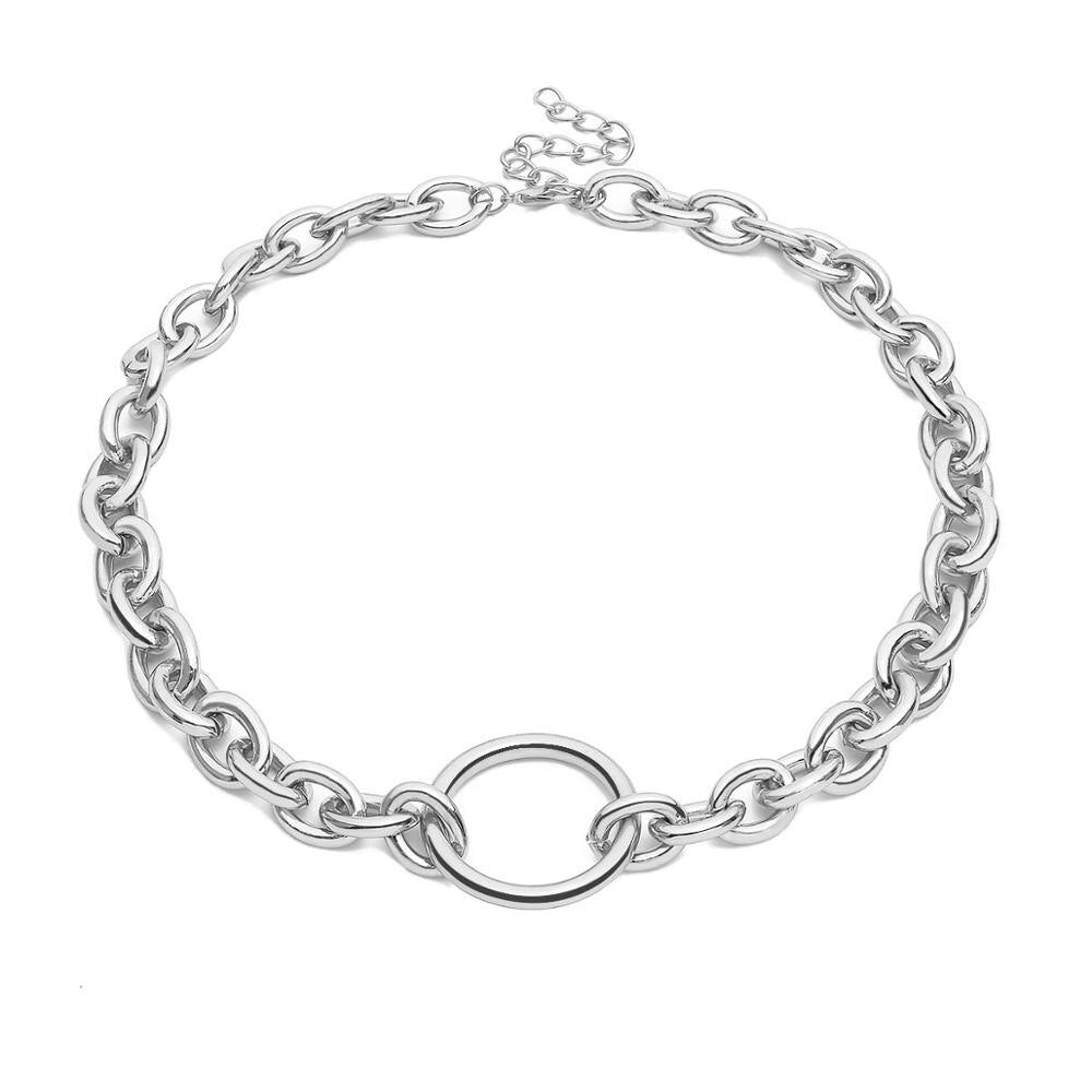 Gold color Chain layered necklace hip hop style подвеска на шею мужские цепочки Punk Design женские украшения gothic jewelry