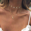 Gold color Choker Necklace for women Cross moon star eye Pendant Chain Necklaces & Pendants Laces velvet chokers  Jewelry