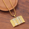 Gold color Holy Bible Book Pendant Necklace Christian Book Link Chain Hip hop necklaces Unisex Jewelry Gifts For women Men