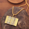 Gold color Holy Bible Book Pendant Necklace Christian Book Link Chain Hip hop necklaces Unisex Jewelry Gifts For women Men