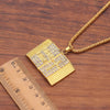 Gold color Holy Bible Book Pendant Necklace Christian Book Link Chain Hip hop necklaces Unisex Jewelry Gifts For women Men