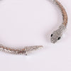 Gold-color and Silver Plated Snake Necklace Choker Women Collier Femme Bijoux Black Gun Crystal Choker Necklaces