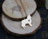 Gold &amp; silber Border Collie shepherd dog pendant jewelry golden colors plated Classic