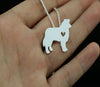Gold &amp; silber Border Collie shepherd dog pendant jewelry golden colors plated Classic