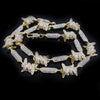 Gold silver color bone stick iced out hip hop chain bling horns brambles necklace men women link choker rapper jewelry