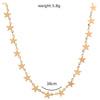 Gold star choker necklace from outer banks sarah cameron necklace star chain dainty necklace beach jewelry gift for Obx fan