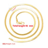 Golden Blade Chain Color Preservation and Fading Flat Snake Bone Chain DIY Necklace European and American Jewelry