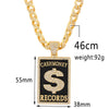 Golden Dollar Letter Crystal Metal Necklace Male Hip Hop Style Series Long Chain Accessories Charm Cool Pendant Gift