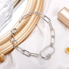 Golden Silverly Bracelets CZ Stone Crystal Screw for Woman Pave Carabiner Lock Oval Chain Bracelet Zirconia Punk Jewelry Gifts