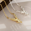 Goth Antelope Skull Necklace For Women Stainless Steel Gold Chian Necklaces Pendant Choker Boho Vintage Jewelry Collier Femme
