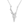 Goth Antelope Skull Necklace For Women Stainless Steel Gold Chian Necklaces Pendant Choker Boho Vintage Jewelry Collier Femme