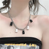 Goth Black White Gummy Bear Choker Necklace for Women Girls Egirl Pendant With Cute Teddy Bear gothic Hip Hop Neck Chain Collar
