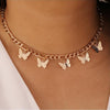 Goth Butterfly Neck Pendants Women's Choker Gold Color Necklace On The Neck Chain Chocker Punk Jewelry 2021 Kpop Collar For Girl