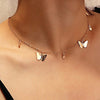 Goth Butterfly Neck Pendants Women's Choker Gold Color Necklace On The Neck Chain Chocker Punk Jewelry 2021 Kpop Collar For Girl