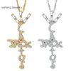 Goth Cactus Jack Pendant &Necklace Iced Cubic Zircon Plated Gold Silver Color Hip Hop Jewelry For Men Women kpop