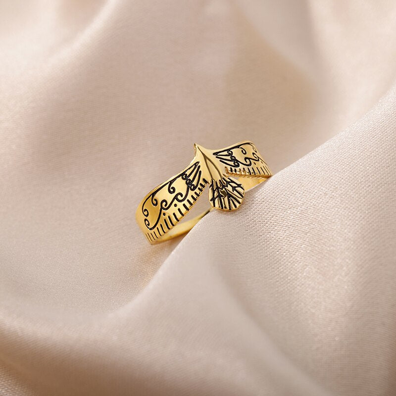 Goth Eagle Rings for Women Men Stainless Steel Gold Color Finger Ring Hip Hop Punk Aesthetic Couple Jewelry anillos mujer