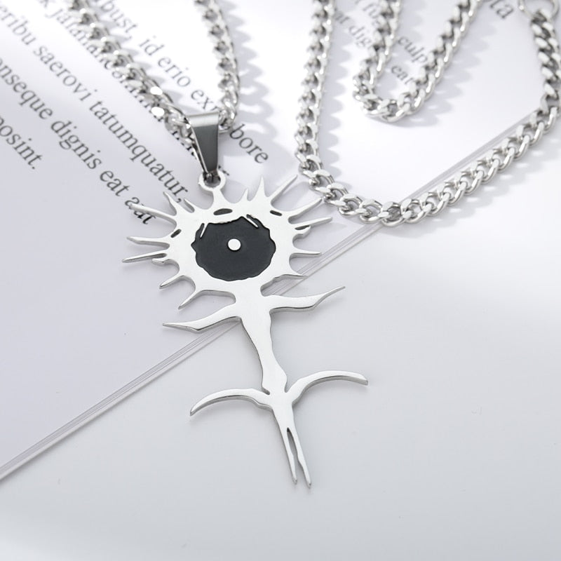 Goth Ghostemane Necklace Stainless Steel Charm Necklaces for Women Silver Color Chain Necklaces Jewelry Gift colgantes mujer