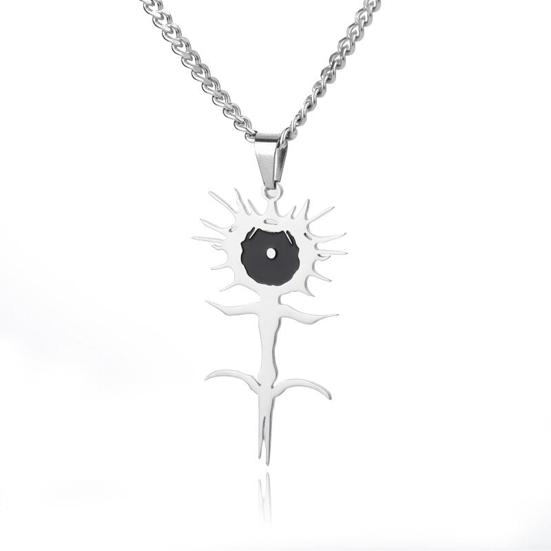 Goth Ghostemane Necklace Stainless Steel Charm Necklaces for Women Silver Color Chain Necklaces Jewelry Gift colgantes mujer