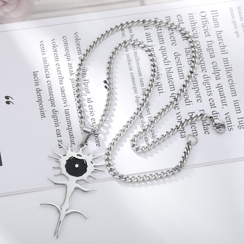 Goth Ghostemane Necklace Stainless Steel Charm Necklaces for Women Silver Color Chain Necklaces Jewelry Gift colgantes mujer