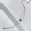 Goth Lucky Bead Link Chain Choker Necklace Multi Layer Stainless Steel Coin Neck Pendants Women Girl Valentines Day Jewelry Gift