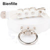 Goth Pastel Gothic Bondage Bdsm Black Leather Necklace Punk  O Round Collar Basic Plain Kitten Play Women Girl Choker