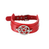 Goth Pentagram Necklace Star Choker Collar  Black Pu Leather Gothic Accessories Woman Witch Cosplay Jewelry