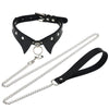 Goth Sexy Traction Rope Choker Necklace for Women Leather Belt Cosplay Jewelry Accessories Harajuku Black Traction Belt Collar