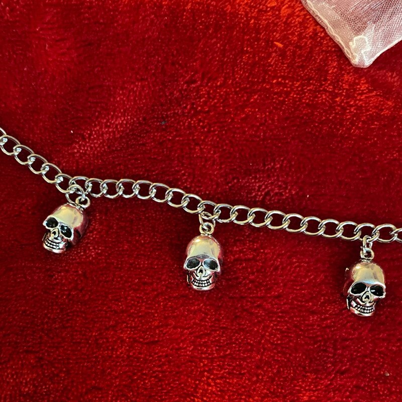 Goth Skull Neck Pendants Women's Choker Silver Color Necklace On The Neck Chain Chocker Punk Jewelry 2021 Kpop Collar For Girl