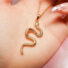 Goth Snake Pendant Necklace For Women Stainless Steel Gold Color Necklaces 2023 Trend Aesthetic Jewelry choker collares mujer