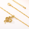 Goth Snake Pendant Necklace For Women Stainless Steel Gold Color Necklaces 2023 Trend Aesthetic Jewelry choker collares mujer