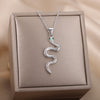 Goth Snake Pendant Necklace For Women Stainless Steel Gold Color Necklaces 2023 Trend Aesthetic Jewelry choker collares mujer