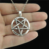 Gothic Alloy Wicca Witch Star Charms Necklaces Pentagram Pentacle Amulet Pendant Clavicle Chain For Women Gift Jewelry Making