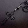 Gothic Black Cross Black Ball Chain Pendant Necklace Witchy Alternative Goth Witchy Punk Statement Gorgeous Jewelry Women Gift