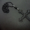 Gothic Black Cross Black Ball Chain Pendant Necklace Witchy Alternative Goth Witchy Punk Statement Gorgeous Jewelry Women Gift
