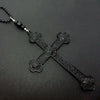 Gothic Black Cross Black Ball Chain Pendant Necklace Witchy Alternative Goth Witchy Punk Statement Gorgeous Jewelry Women Gift