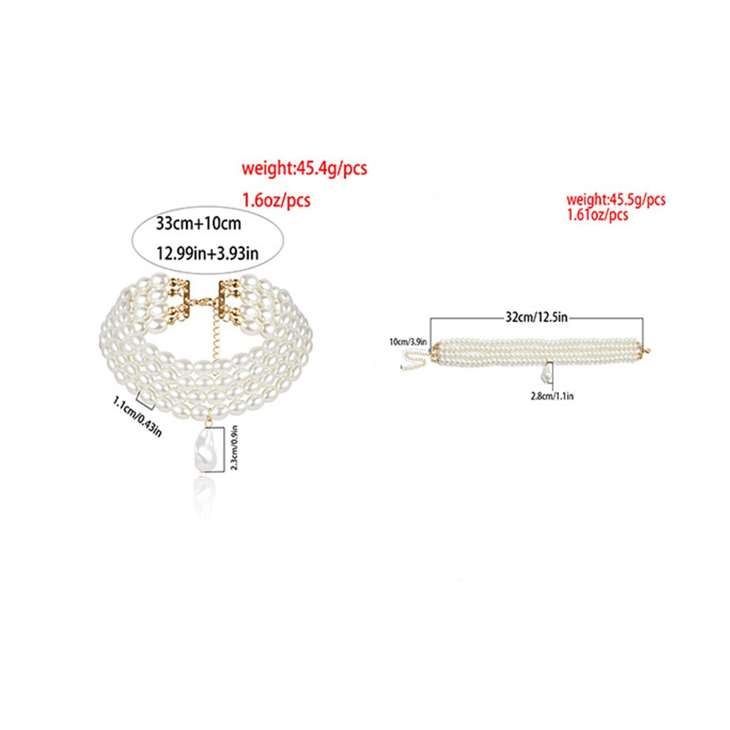 Gothic Bohemia Multilayer Necklace For Women Gold Color Pearl Choker Necklaces Trendy Punk Neck Jewelry Collier Gift