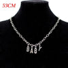 Gothic CRY BABY Letter Necklaces For Women Streetwear Name Necklace Collar Girls Hip Hop Punk Jewelry Gift