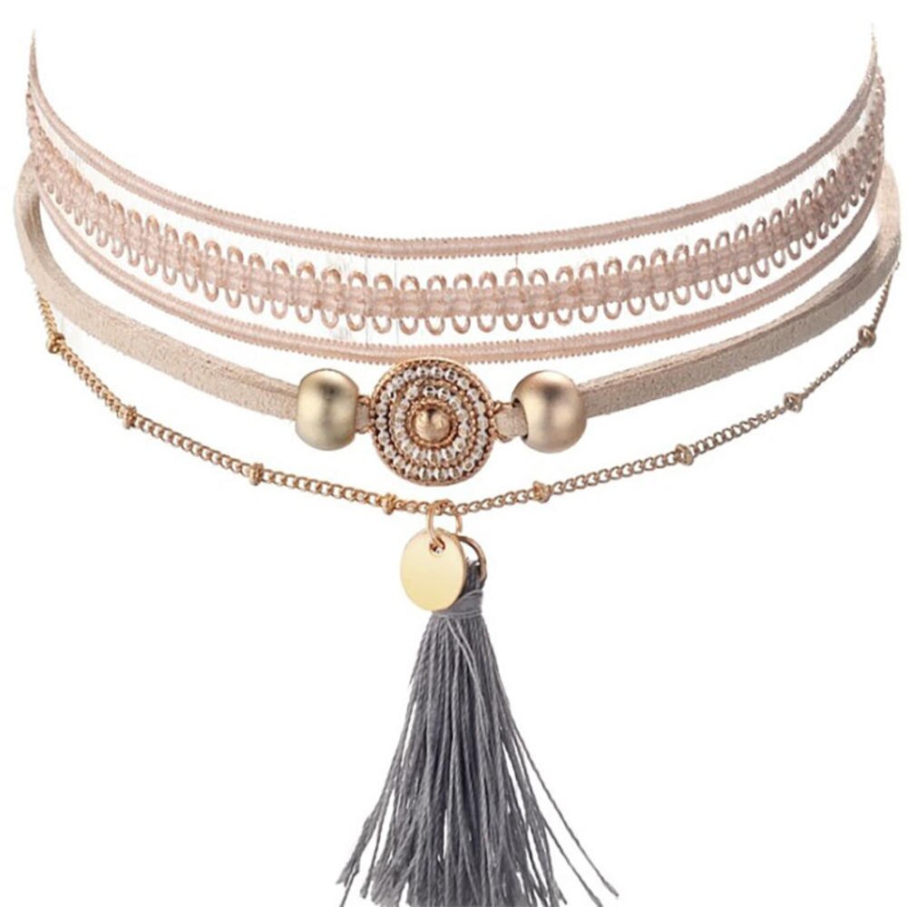 Gothic Choker Lace Combination Necklace Set Short Clavicle Necklace neck Chocker Necklace Jewelry Gift