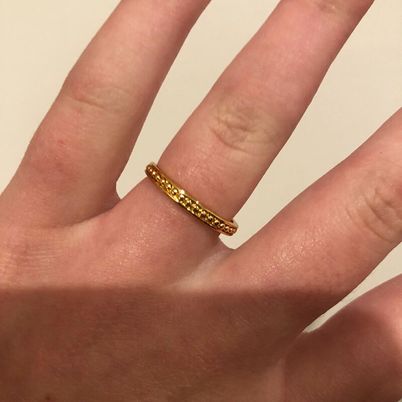 Gothic Dot Rings For Women Stainless Steel Gold Color Finger Ring 2023 Trend Couple Aesthetic Jewelry Party Gift Anillos