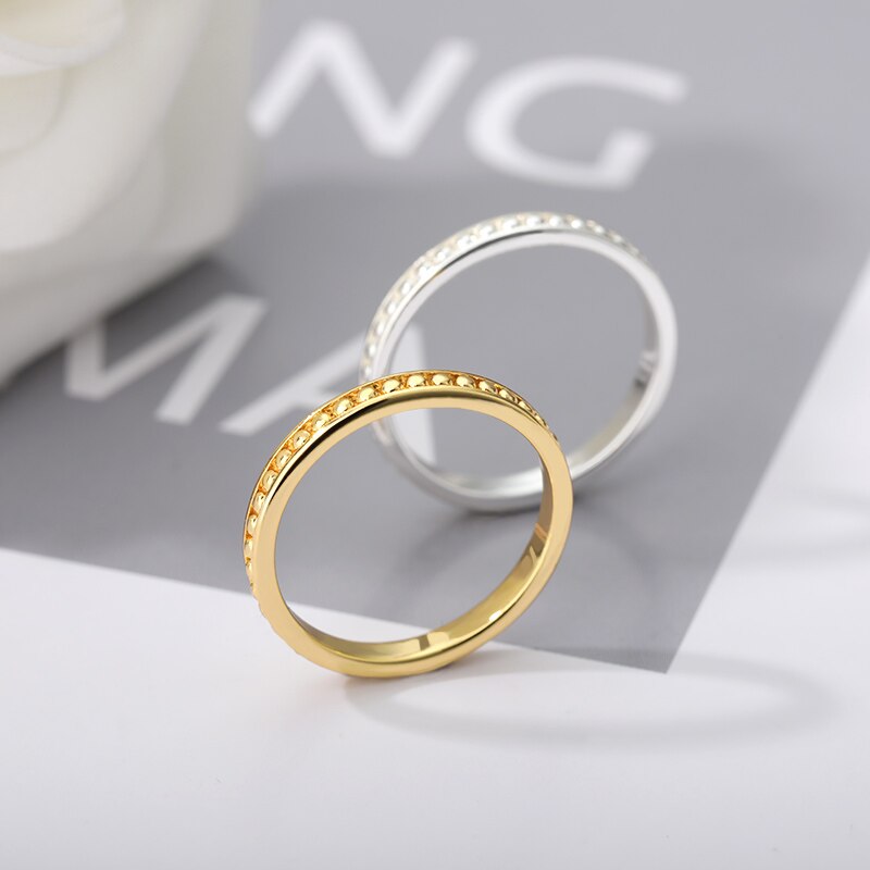 Gothic Dot Rings For Women Stainless Steel Gold Color Finger Ring 2023 Trend Couple Aesthetic Jewelry Party Gift Anillos