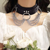 Gothic Harajuku Necklace Cool Punk Link Chain Rock Leather Choker Necklaces Women  Cosplay Goth Charm Jewelry Gift X634c