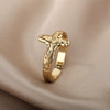 Gothic Jesus Cross Rings For Women Men Stainless Steel Open Adjustable Finger Ring VIntage Couple Wedding Jewelry anillos mujer