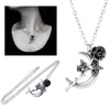 Gothic Jewelry Women's Necklace Vintage Accessories Rose Flower Pendant Necklace Female Choker Retro Trinket Chain Charms
