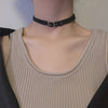 Gothic Lolita Black Leather Collar Choker Girl Jewelry On The Neck Statement Punk Style Necklace Jewelry For Women