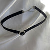 Gothic Lolita Black Leather Collar Choker Girl Jewelry On The Neck Statement Punk Style Necklace Jewelry For Women
