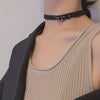 Gothic Lolita Black Leather Collar Choker Girl Jewelry On The Neck Statement Punk Style Necklace Jewelry For Women
