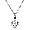 Gothic Punk Style Hollow Heart Cross Pendant Necklace Religion Dark Art Goth Jewellery Necklaces For Women Rock Metal Gifts