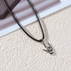 Gothic Punk Style Rock And Roll Love You Gesture Pendant Necklace For Women Men Jewelry Party Gifts