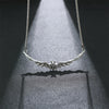 Gothic Silver Plated Bat Chocker Necklace Vampire Bat Pendant Necklace Dark Style Choker Bat Jewelry Gift Women Girls Goth